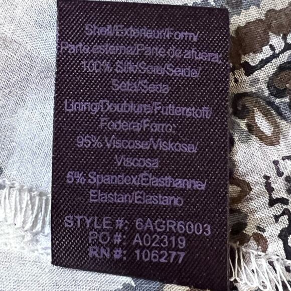 Hale Bob Boho Neutral Print Flowy Maxi with Beaded Neckline & Straps Medium - Picture 11 of 14